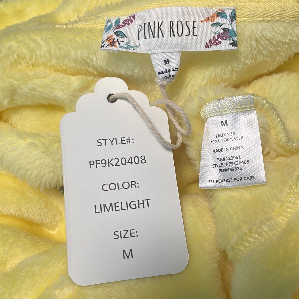Pink
Rose NEW Yellow Super Soft Fleece Zip Neck Hoodie sz M - Picture 5 of 7